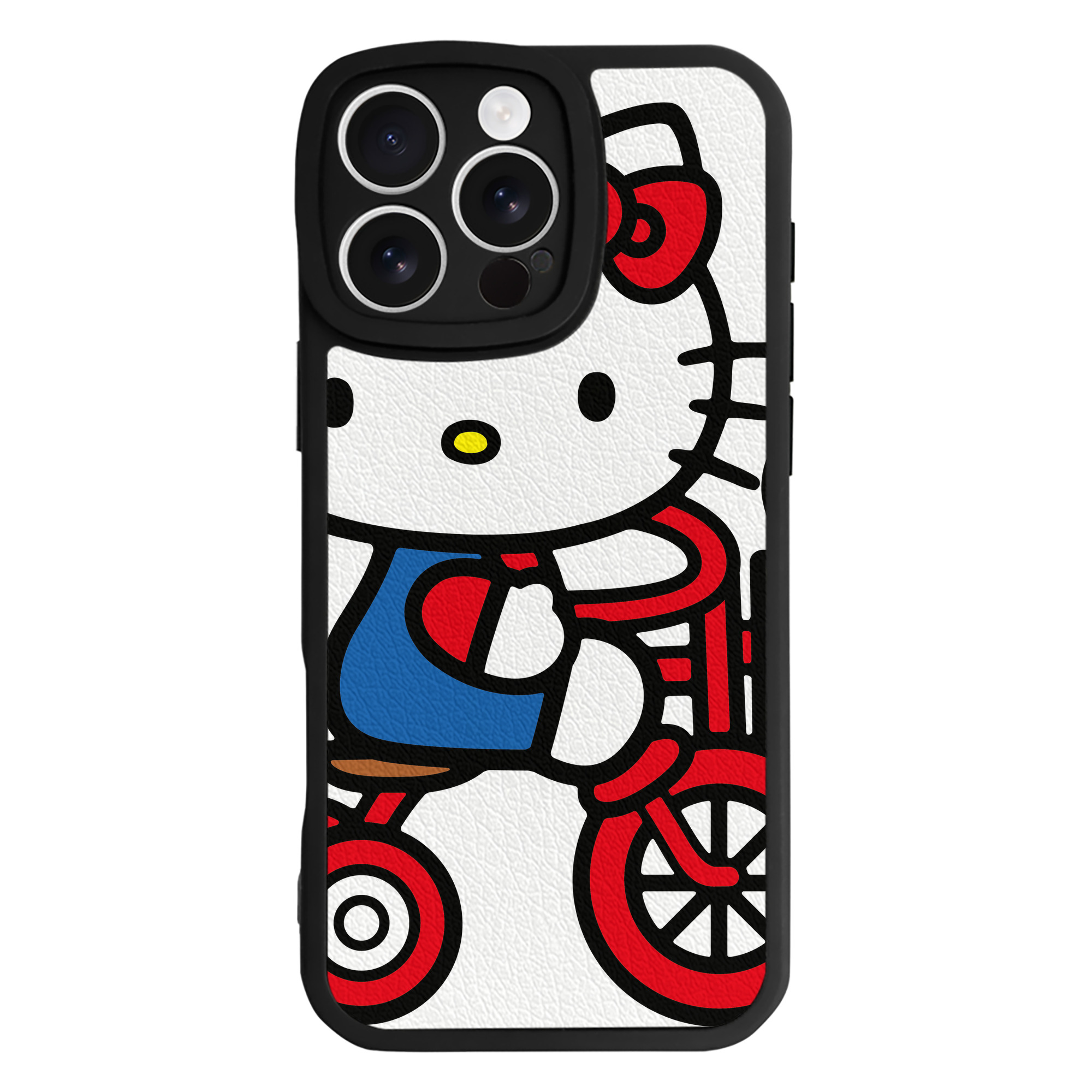 （画像用） Hello Kitty ハローキティ 【iPhone 16シリーズ対応】シリコンスマホケース（レザー調） 材質：シリコン